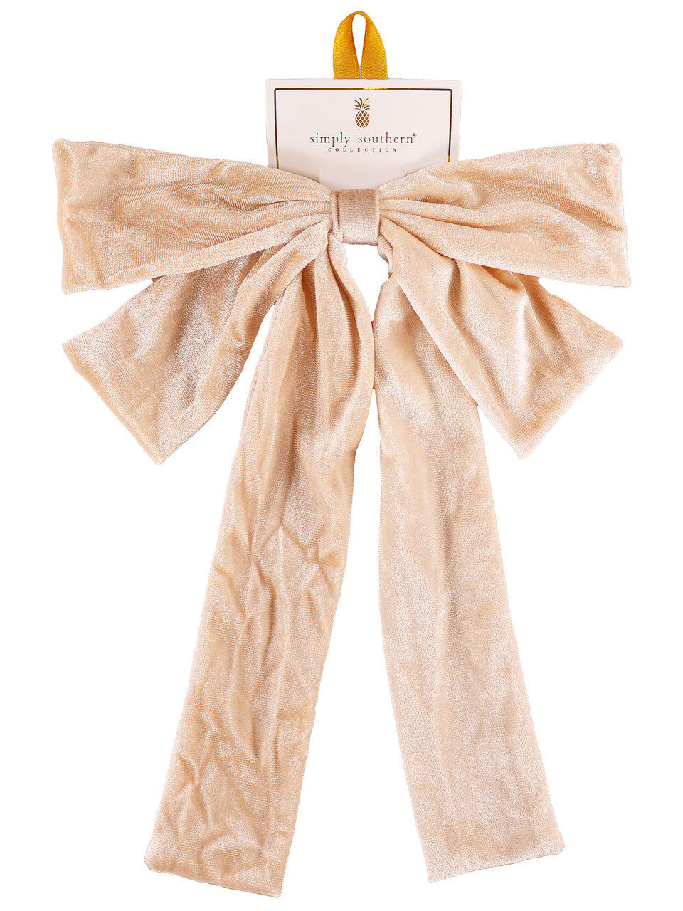 Simply Southern Cream Velvet Hairbow