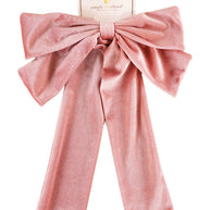 Simply Southern Dusty Rose Velvet Hairbow