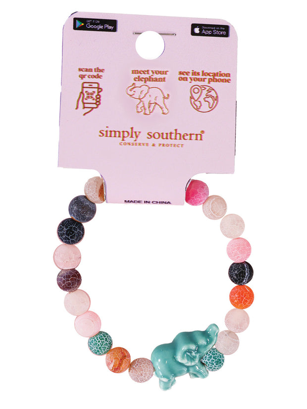 Simply Southern Elephant Tracking Bracelet Mulitcolor