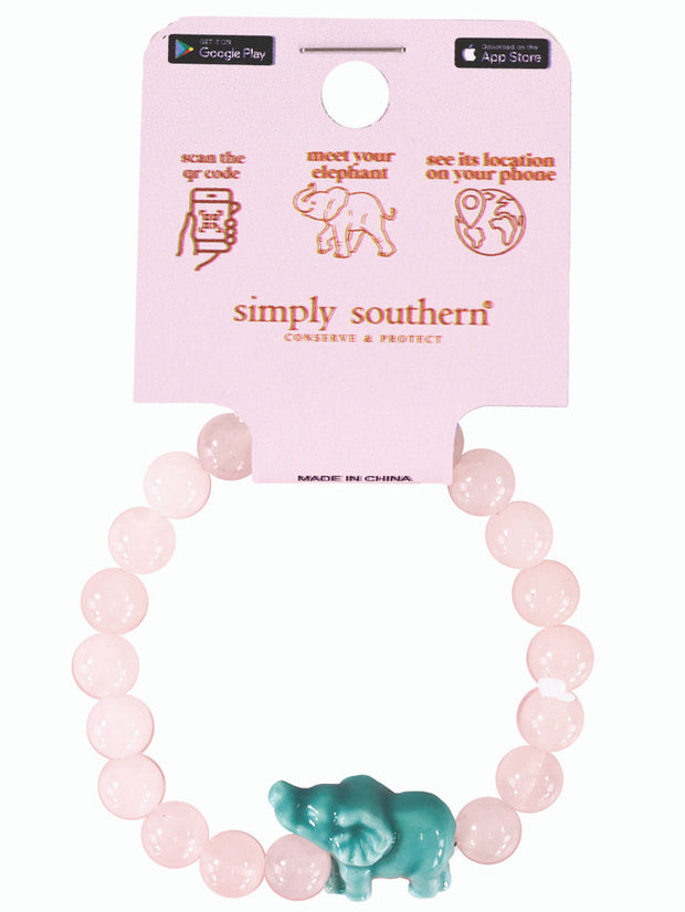 Simply Southern Elephant Tracking Bracelet Pink