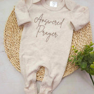 Answered Prayer Embroidered Baby - Romper Only