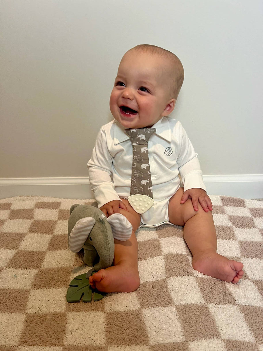 Tasty Tie® - Organic Collared Baby Boy Bodysuit