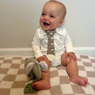 Tasty Tie® - Organic Collared Baby Boy Bodysuit