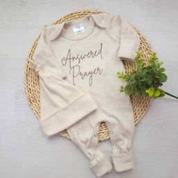 Answered Prayer Embroidered Baby - Romper Only