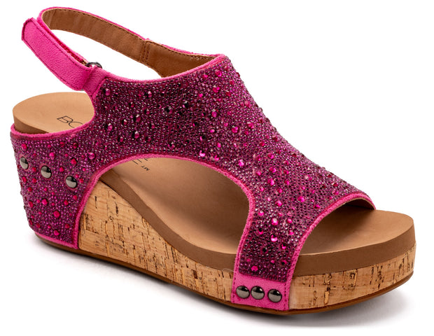 Corkys The Ashley Wedge - Fushia Rhinestone