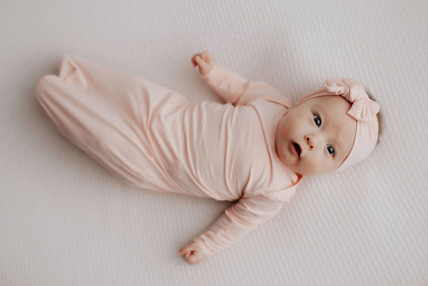 Heavenly Pink Knotted Gown & Bow