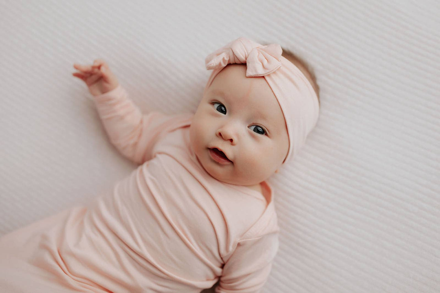 Heavenly Pink Knotted Gown & Bow