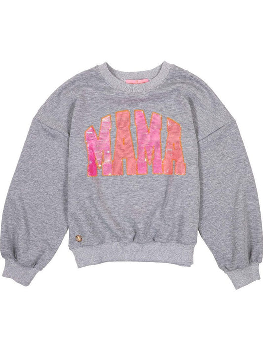 Simply Southern Gray Sequin Mama Crewneck