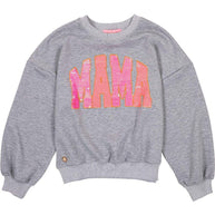 Simply Southern Gray Sequin Mama Crewneck