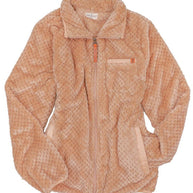 Simply Southern Ultrasoft Zip Up Jacket for Women in Dessert Tan