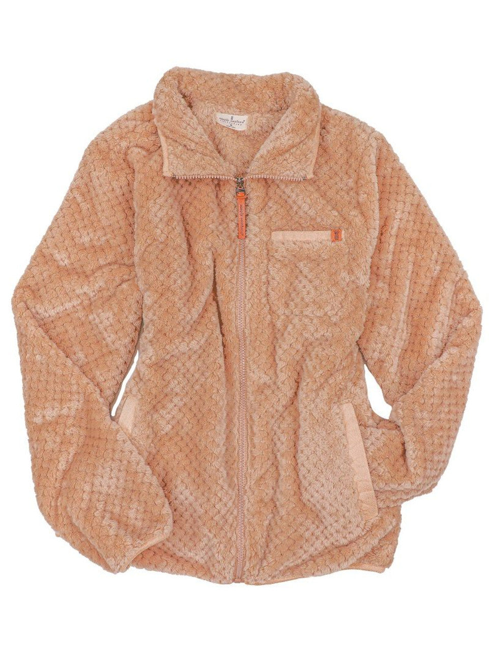 Simply Southern Ultrasoft Zip Up Jacket for Women in Dessert Tan