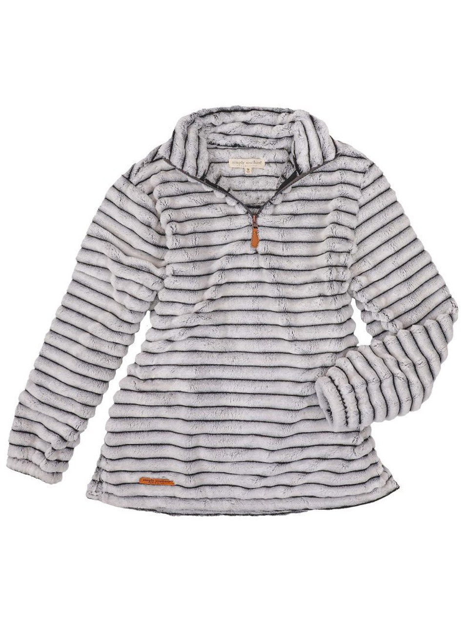 Simply Southern Luxe Quarter Zip Pullover for Women in Pavement Grey