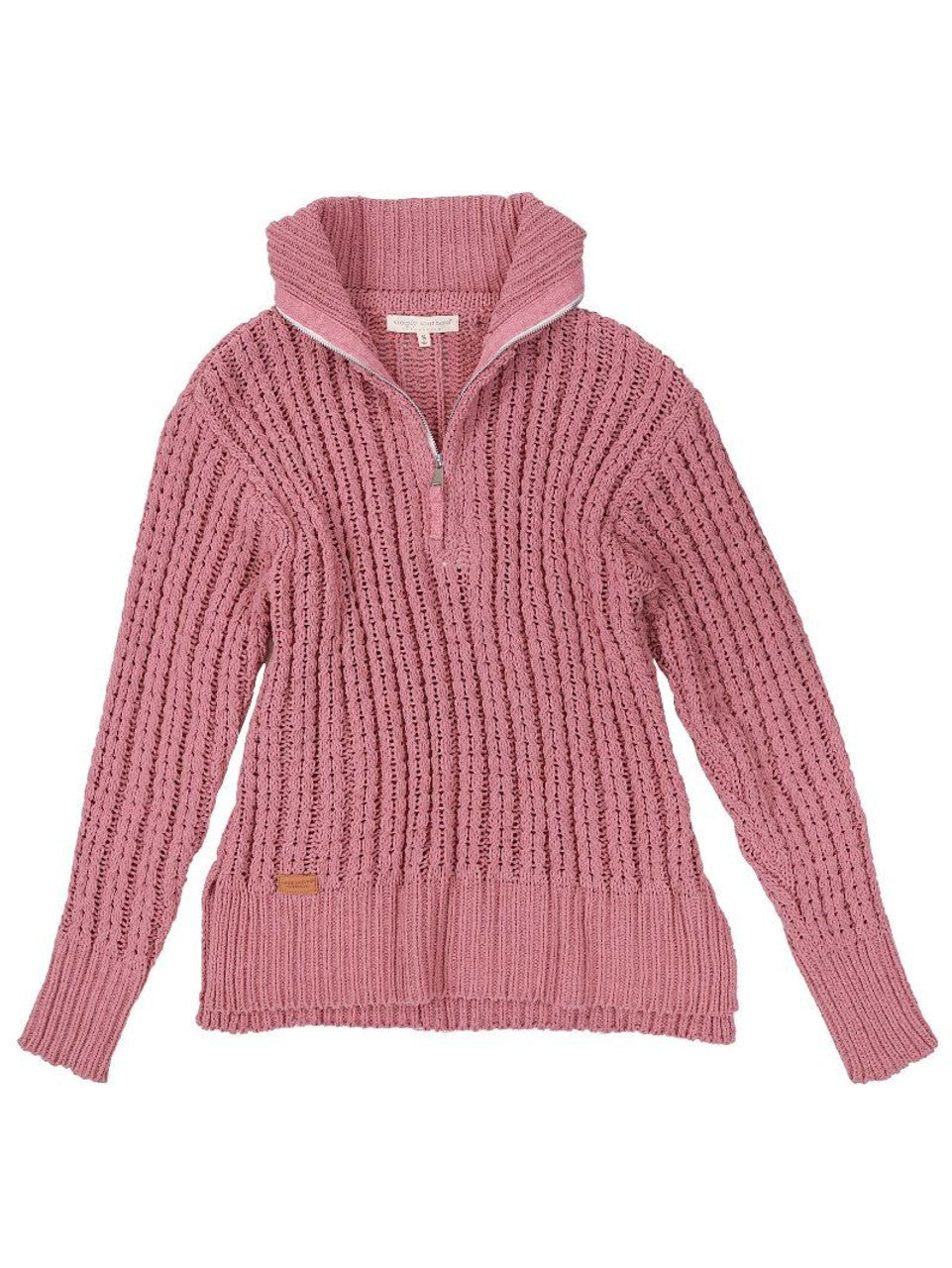 Simply Southern So Soft Quarter Zip Sweater in Plum