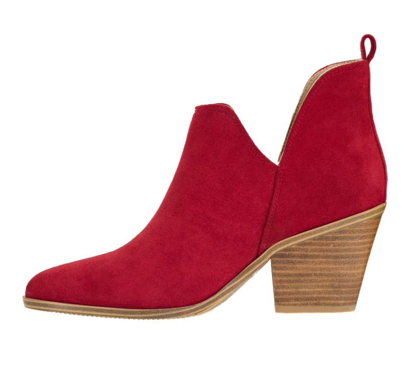 Corkys Sassy Pants Faux Suede Booties - Red