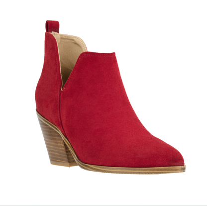 Corkys Sassy Pants Faux Suede Booties - Red