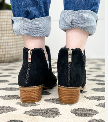 Corkys Spice It Up Booties - Black Faux Suede