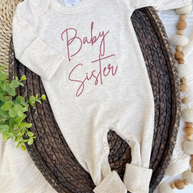 Baby Sister Embroidered Baby Romper - Romper Only