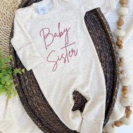 Baby Sister Embroidered Baby Romper - Romper Only