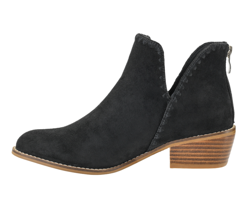 Corkys Spice It Up Booties - Black Faux Suede