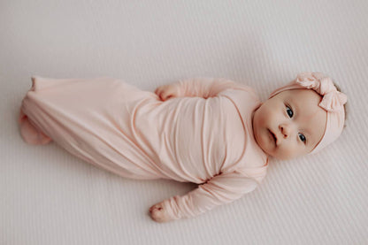 Heavenly Pink Knotted Gown & Bow