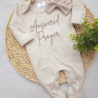 Answered Prayer Embroidered Baby - Romper Only