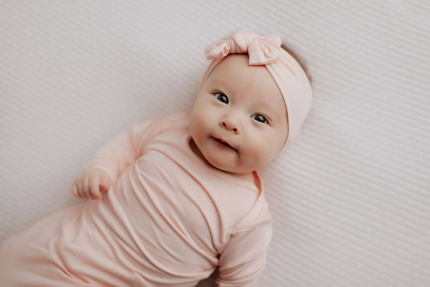 Heavenly Pink Knotted Gown & Bow